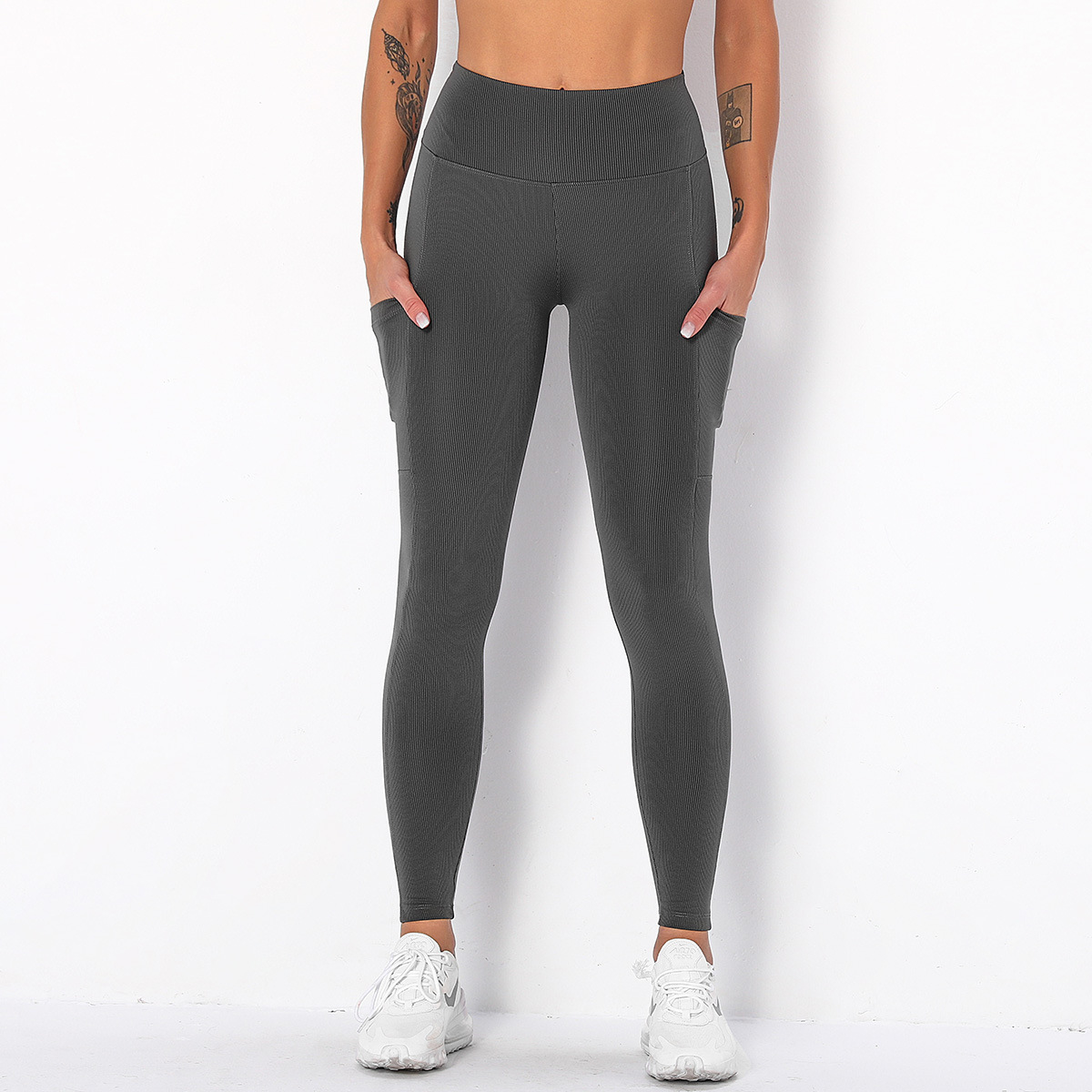 pantalones de yoga con bolsillo a rayas NSNS12752