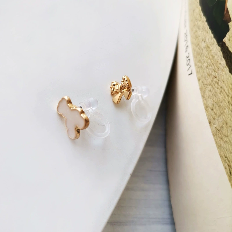 Cute small asymmetrical earrings, airplane for students, silver 925 sample, cloud