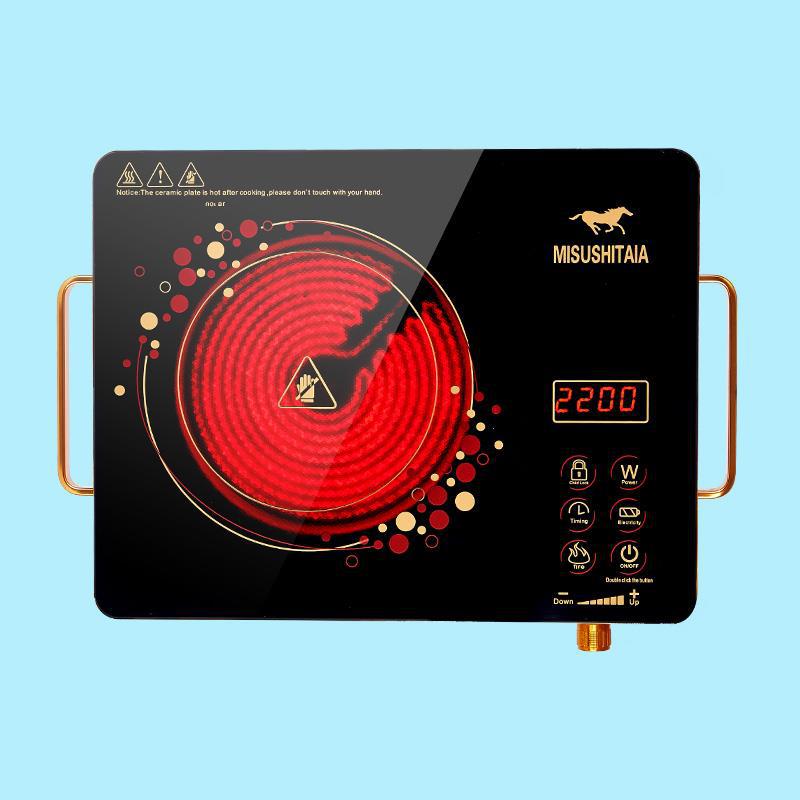智能电陶炉家用大功率电炉子烧烤电热煮茶炉多功能出口外贸英文版