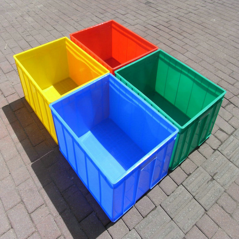 【百塑】厂家直销高密度聚乙烯食品级酒店厨房塑料箱超市周转箱筐