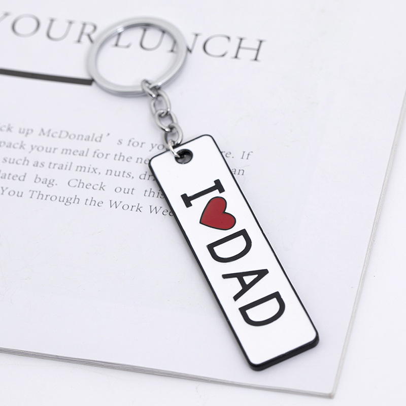 Double-sided Lettering Long Tag Keychain display picture 7