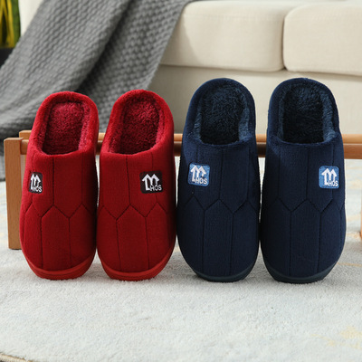 new pattern Autumn and winter Cotton slippers indoor keep warm non-slip Half a pack Plush Home Warm slippers Stall goods
