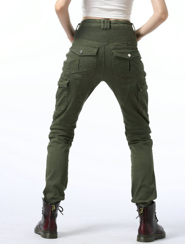 Factory Direct Sales Women's Knight Multiple Pouch Work Jacket Pants Motorcycle Jeans Motorbike Racing Riding Pants