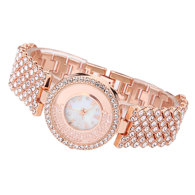 Desempenho de custo nova bola cheia fluindo areia moda feminina beimu água diamante rosto quartzo pulseira relógio_voghion.com