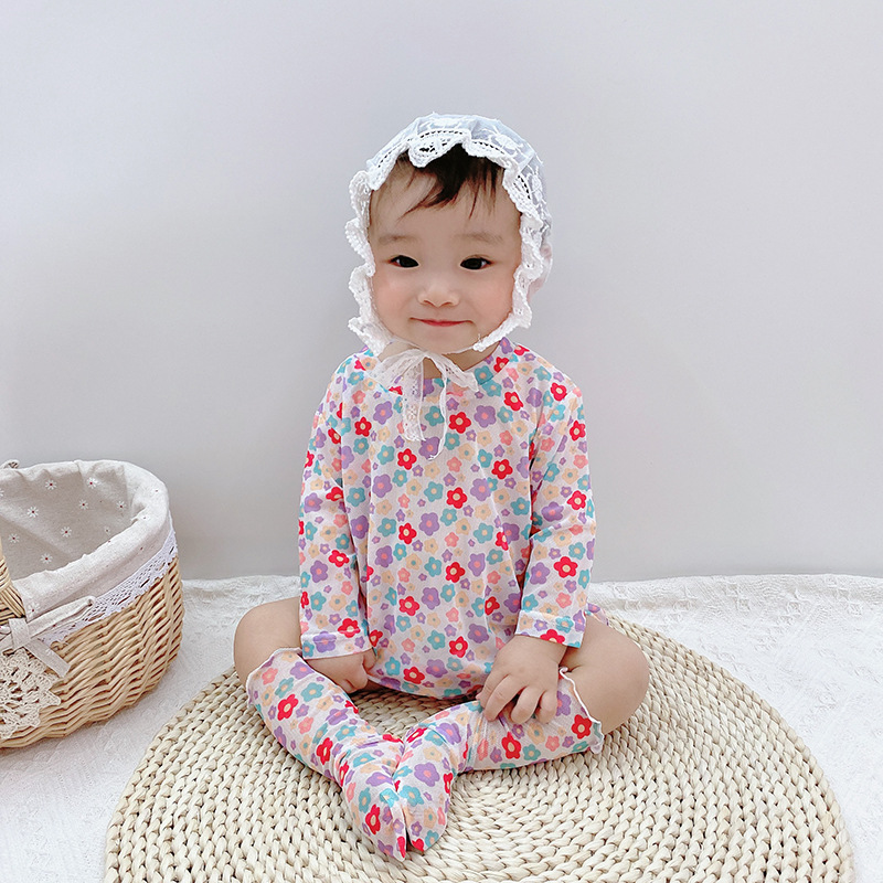 Summer Children&#39;s Clothing New Korean 0-3 Year Old Female Treasure Multicolor Flower Clothes Wholesale display picture 13