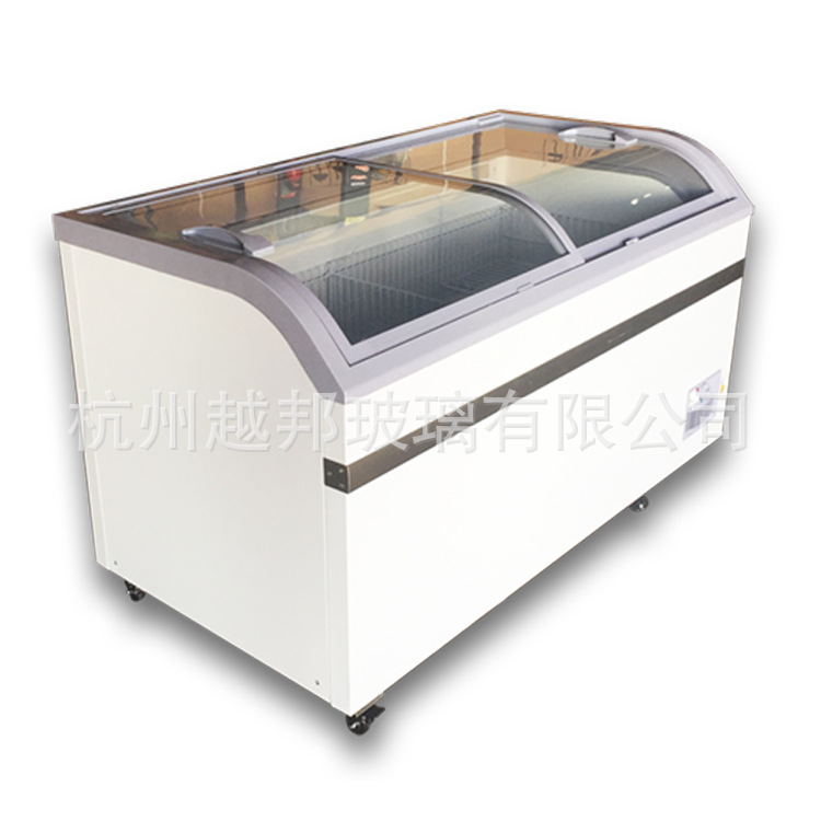 卧式展示柜冷冻柜玻璃门钢化镀膜玻璃冷柜配件