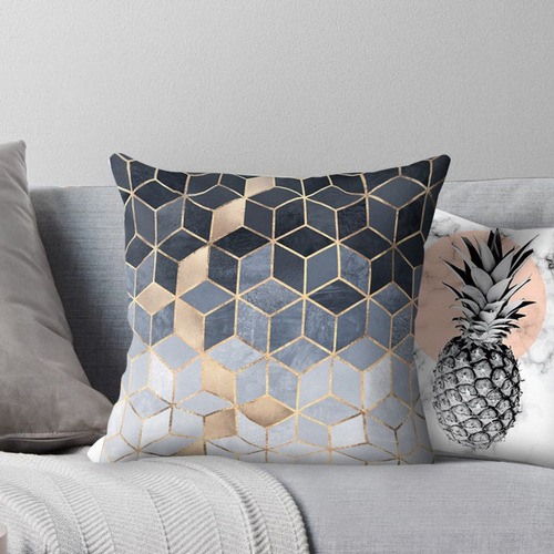 Pineapple leaf yellow pillow cross-border geometric pillow case pillow car cushion sofa pillow Nordic customization