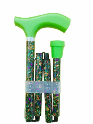 wooden  Handle the elderly a cane Walking stick multi-function walking stick fold Portable aluminium alloy