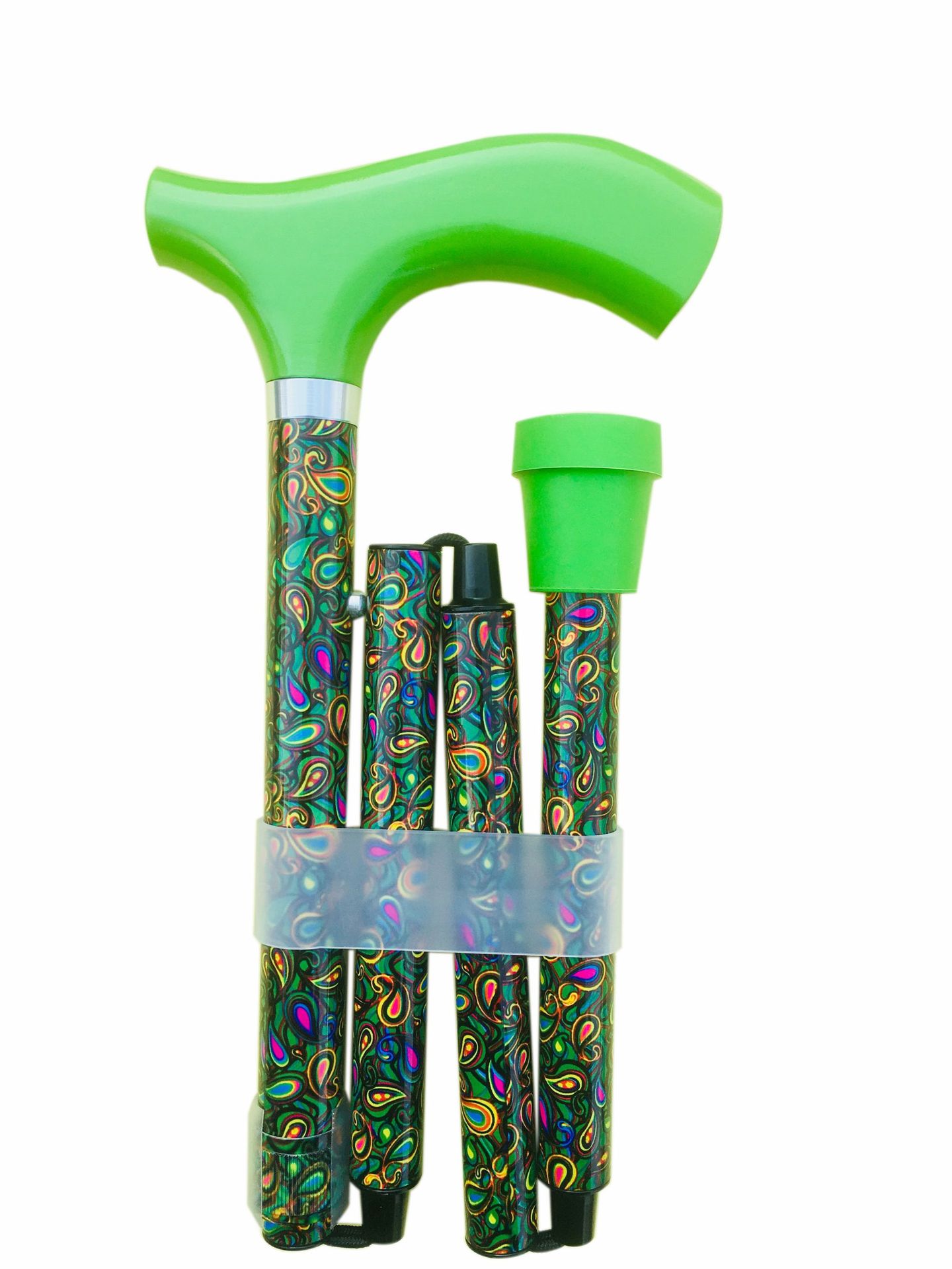 wooden  Handle the elderly a cane Walking stick multi-function walking stick fold Portable aluminium alloy