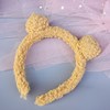 Children's cute hair accessory, plush demi-season headband, rabbit, Korean style, with little bears