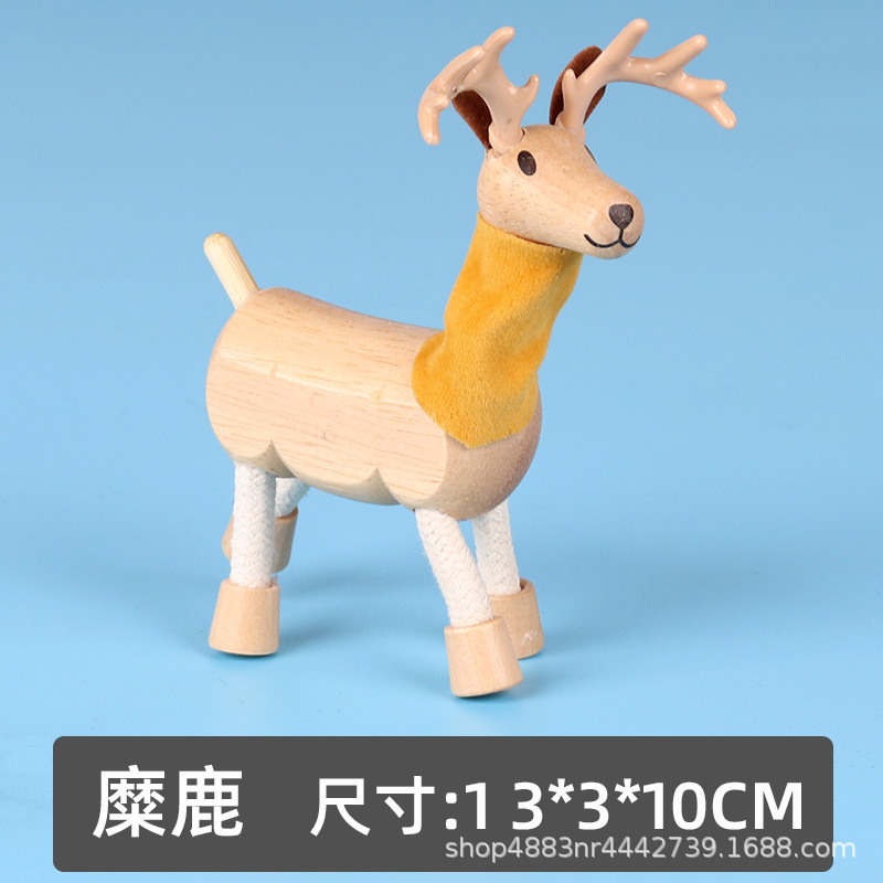 Figura Mini de Animales de Madera 18 Modelos Madera para Niños image 23