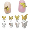 Small three dimensional metal nail decoration, nail stickers for nails, internet celebrity