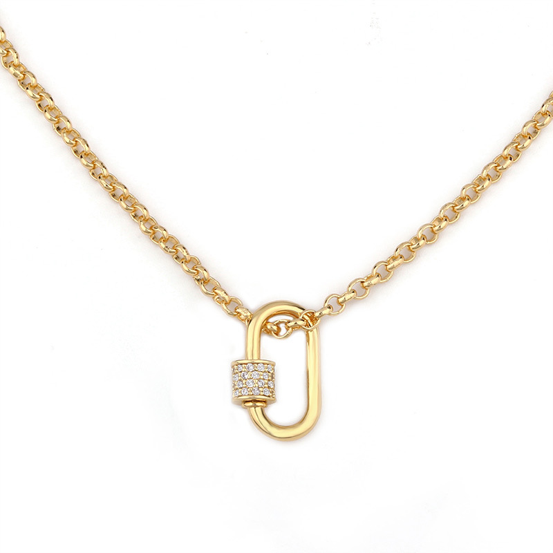 New Hip-hop Style Geometric Exaggerated Thick Chain Alloy Necklace display picture 4