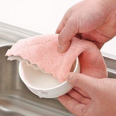 Water-absorbent thick dishwashing cloth table wiping towel kitchen non-oily non-shedding cleaning rag handkerchief wholesale