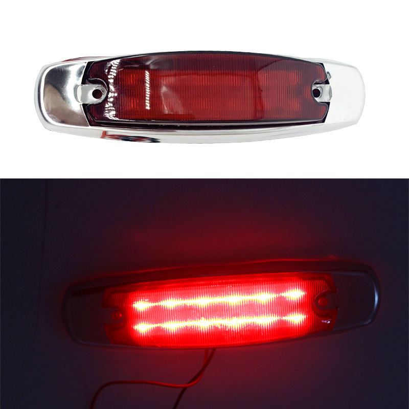 12 24V 12LED naranja rojo camión luz lateral universal luz de trabajo ancho de luz