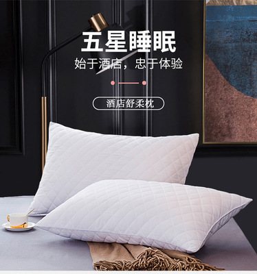 芯益嘉五星酒店软枕单人可水洗矮枕头羽丝绒枕芯 宾馆枕 工厂批发|ru