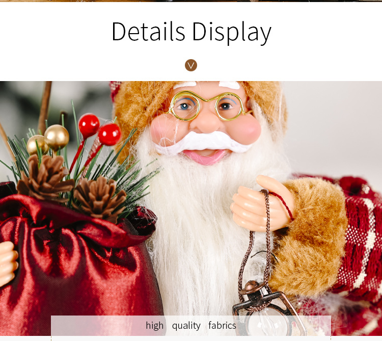Christmas Ornaments Standing Pose Santa Claus Doll Ornaments display picture 4
