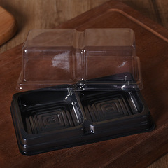 Shengzhuo Eucalyptus Baked Snow Mei Niang Egg Yolk Cake Mooncake Tray 2 compartments W060 blister packaging transparent lid pastry box