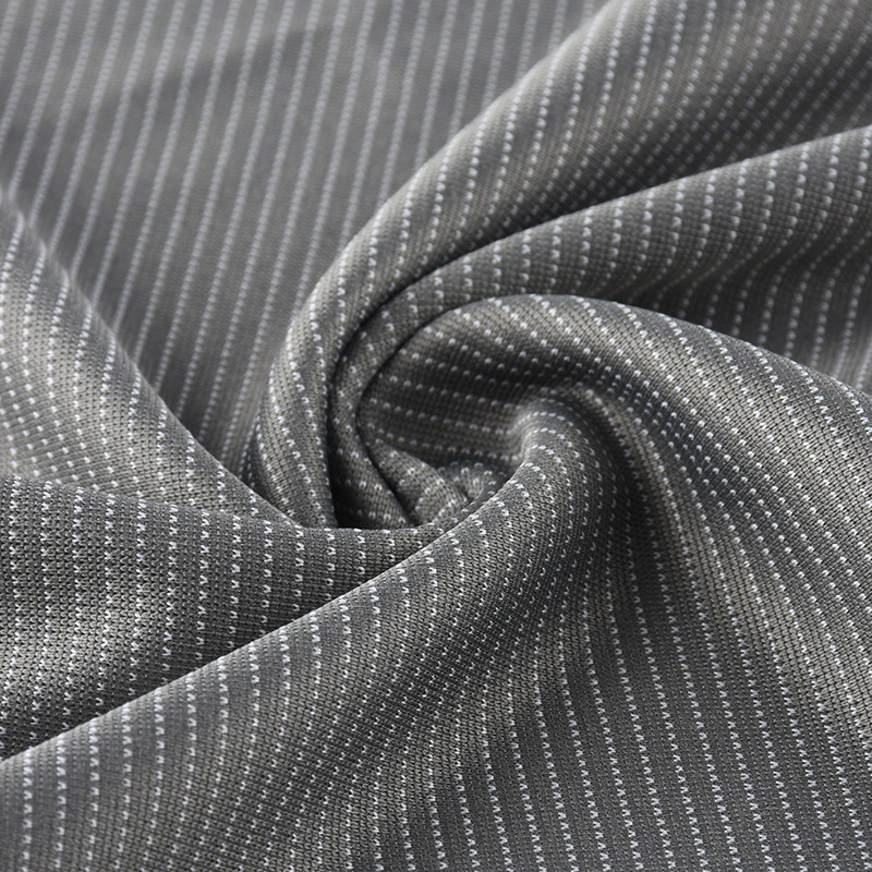直销140G竹炭纤维针织面料双面双色针织点点布抗菌吸排竹纤维面料