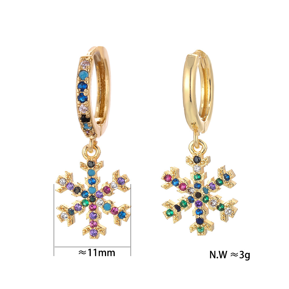 10g Weight Zircon Inlay Material Earrings Classification Housewarming, Anniversary, Business, Wedding, Travel, Birthday, Festival Occasion Copper Material Geometric Pattern Women'S Gender Plating Design Fashion Style Copper Plating Geometric Zircon 50