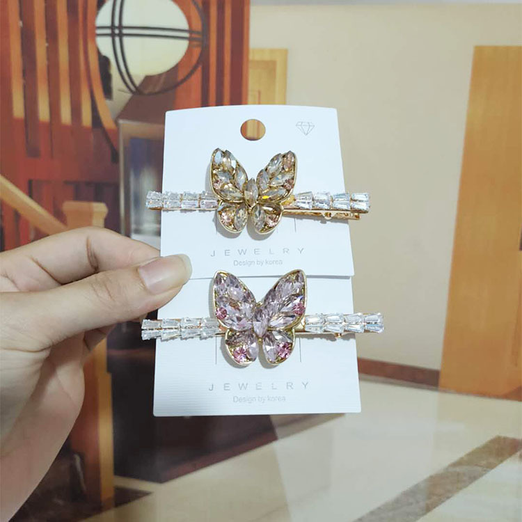 Simple Style Butterfly Alloy Inlaid Zircon Hair Clip display picture 2