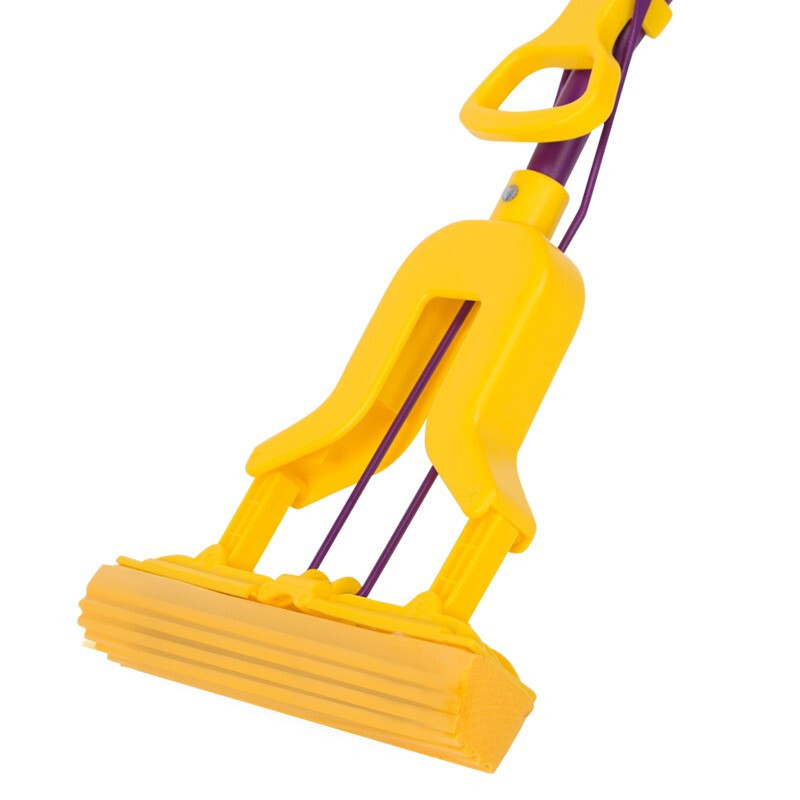 妙洁拖把魔吸对折式胶棉木地板拖把吸水挤水海绵送对折式替换装|ru