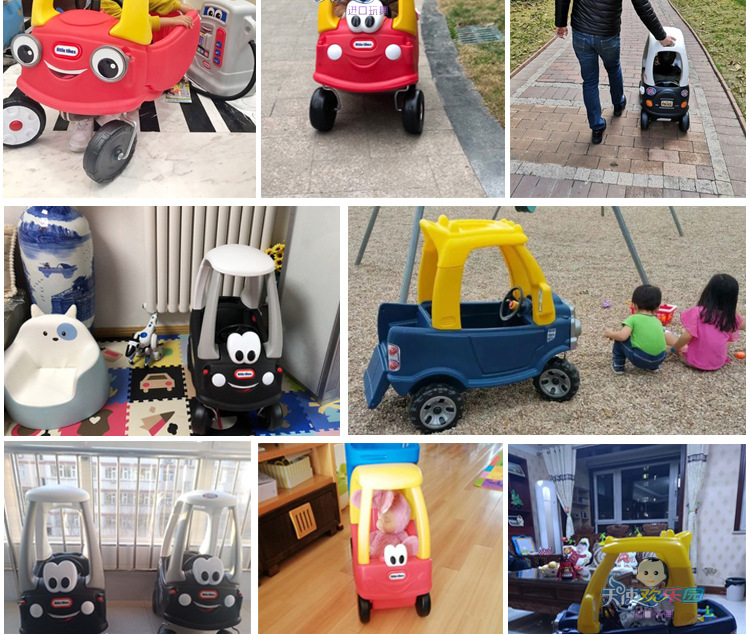帮手描述图：美国进口小泰克儿童四轮小房车淘气堡踏行滑行车游乐