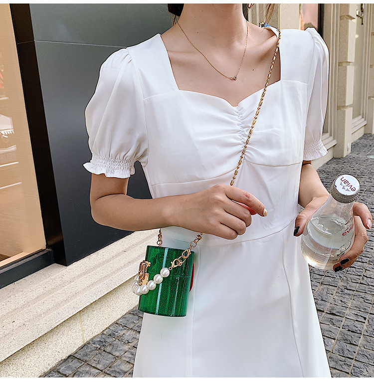 Fashion Korean Lock Pearl Single One-shoulder Women's Messenger Handbag display picture 6