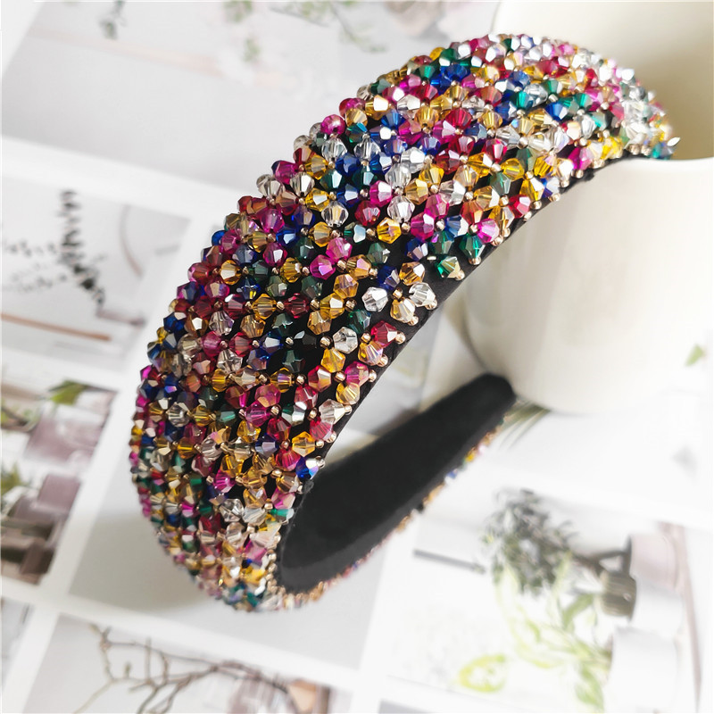 Fashion New Exaggerated Crystal Full Diamond Headband Retro Crystal Headband Accessories Wholesale Nihaojewelry display picture 6