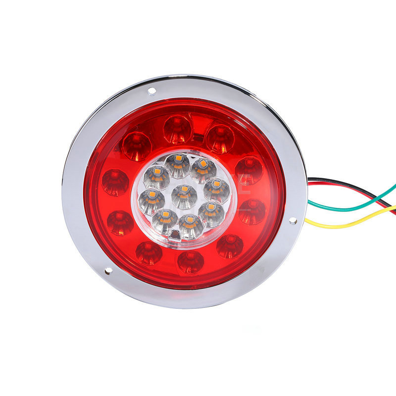 AliExpress Amazon 19LED taillight independent station plastic taillight YD-19-type electroplating ring two-color round light