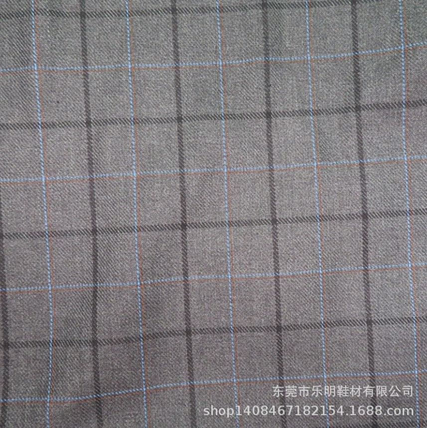 GB0018色织TR格子呢料适用鞋子帽子服装精纺西装呢料