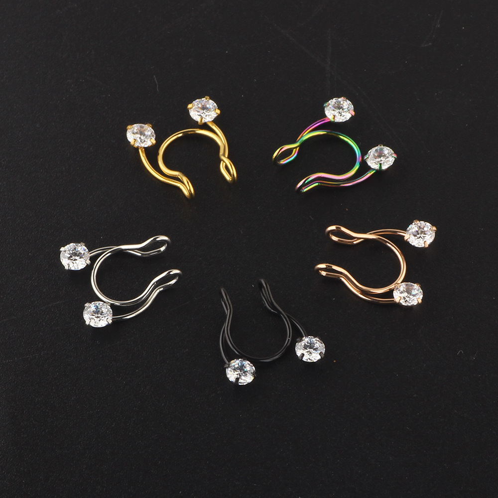 Pointed titanium steel lip stud product view