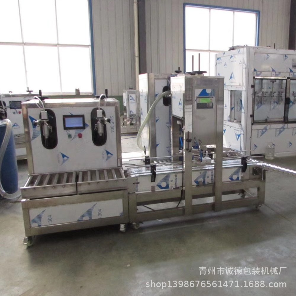 半自动称重灌装机  润滑油机油灌装压盖一体机   18L半自动灌装机
