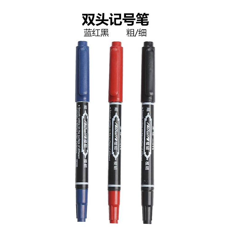 Лидер продаж двойной маркер большая ручка черный красный синий маслянистая логистическая ручка Gouxie Pen Mark pen оптом
