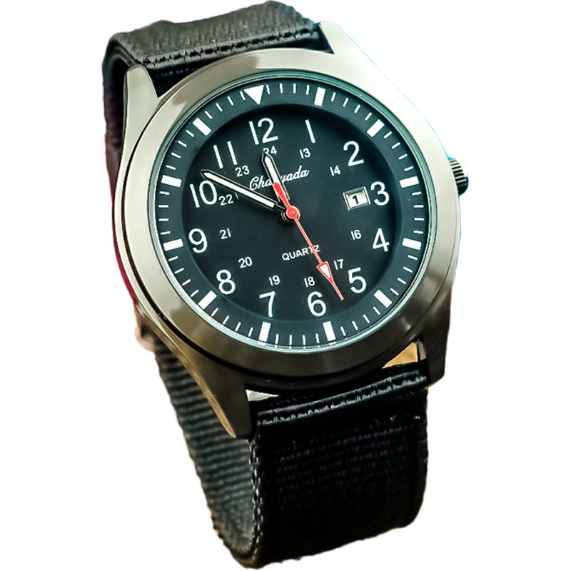 2022 reloj de moda de estilo coreano para hombres para estudiantes de secundaria y secundaria de lona deportiva al aire libre Calendario de hombre reloj impermeable