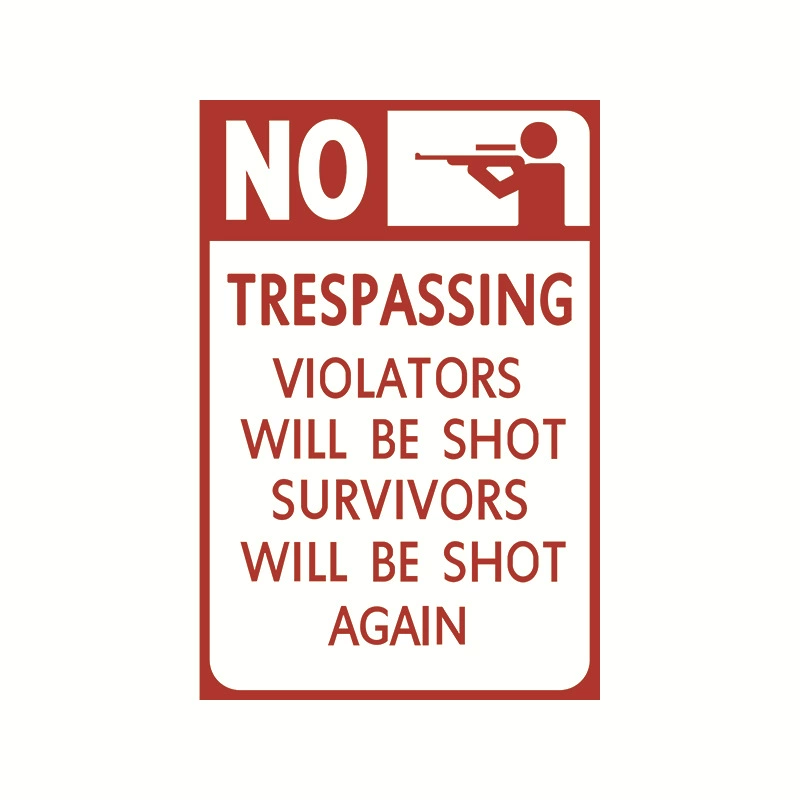 Ретро Баннер No Trespassing, глухая металлическая стена без рамы, 20×30 см в винтажном стиле