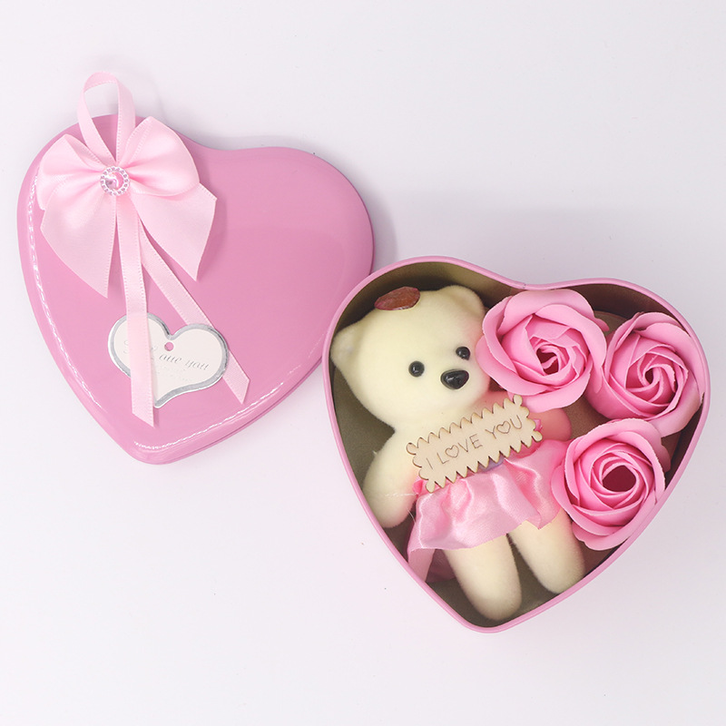 La Saint-valentin Romantique Animal Savon Fleur Mariage Date Une Rose display picture 3