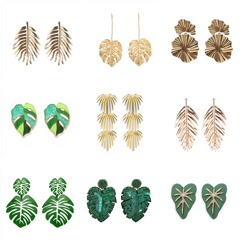 Fashion Exaggerated Hollow Leaves Long Earrings Simple Earrings Wholesale Nihaojewelry display picture 33