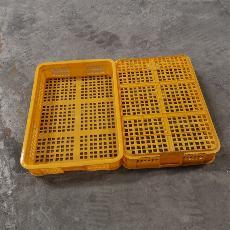 可定制 长方形红黄蓝塑胶筐菜筐铁耳筐厂家直销塑料筐