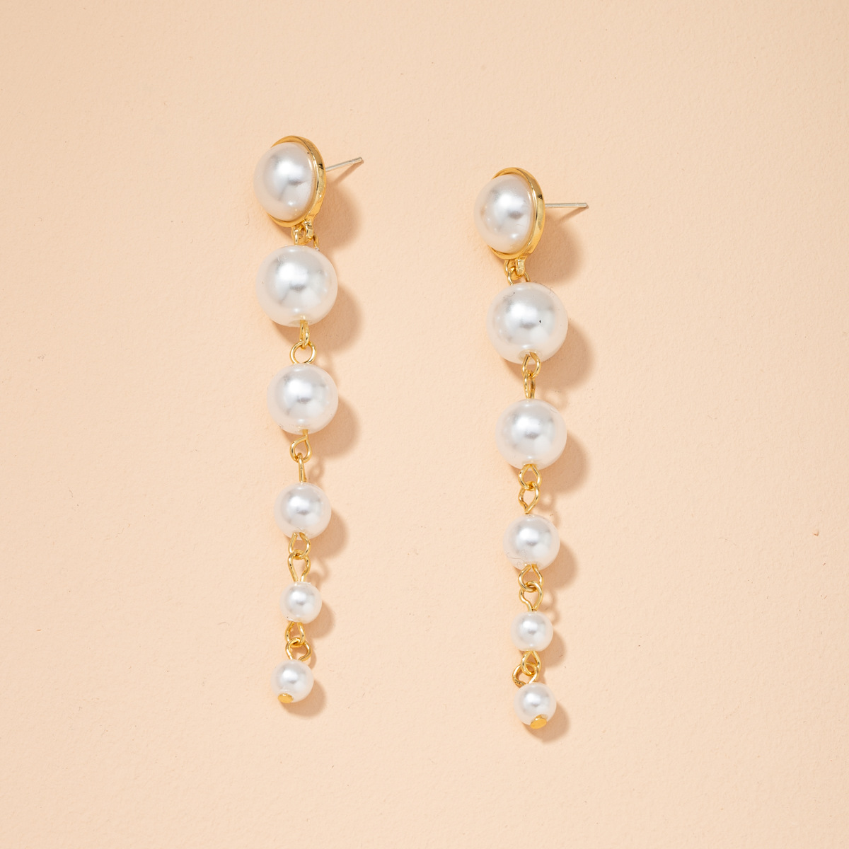 Pendientes Retro De Perlas Con Aguja De Plata S925 display picture 5