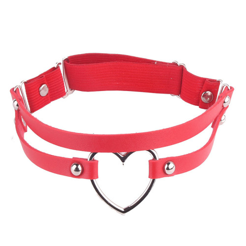 Japanese and Korean sexy mushroom nail leg chain leg cuff soft girl punk leather large peach heart leg ring social media star street style accessory