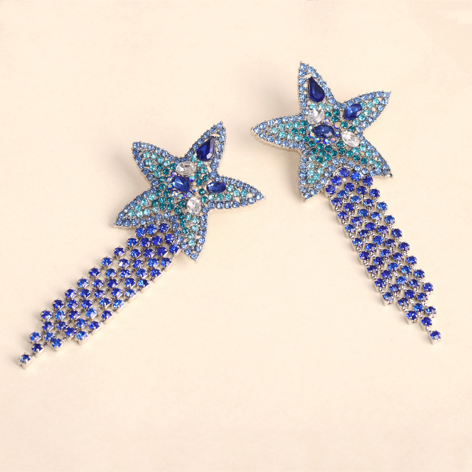 Hot Sale Fashion New Starfish Star Tassel Earrings Jewelry Wholesale Nihaojewelry display picture 6