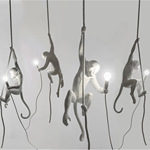 Современная креативная кофейная смола для детской комнаты, люстра для спальни, настольная лампа, бра, обезьяна