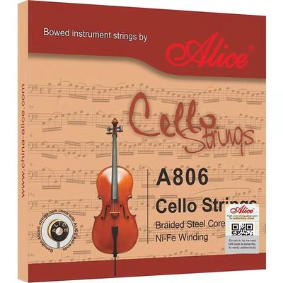 Alice Alice A806 Cello strings play Cello Imported steel wire Golden Strings