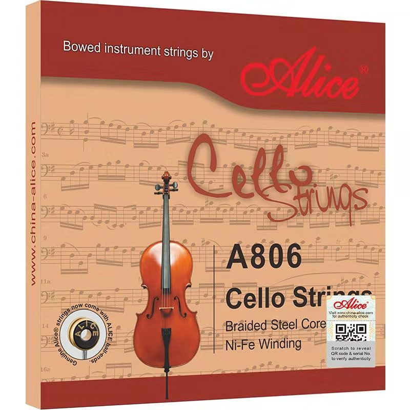 Alice Alice A806 Cello strings play Cello Imported steel wire Golden Strings