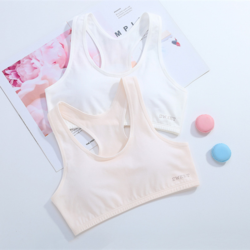 Factory Direct Supply Self-Contained Movable Cotton Pad Racer Vest Beautiful Back Girl Underwear Healthy Girl Bra Big Breasts Appear Smaller