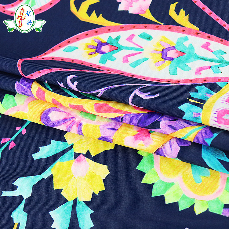 Nylon recycled nylon new print recyclable nylon four-way stretch knit circular knitting swim fabric