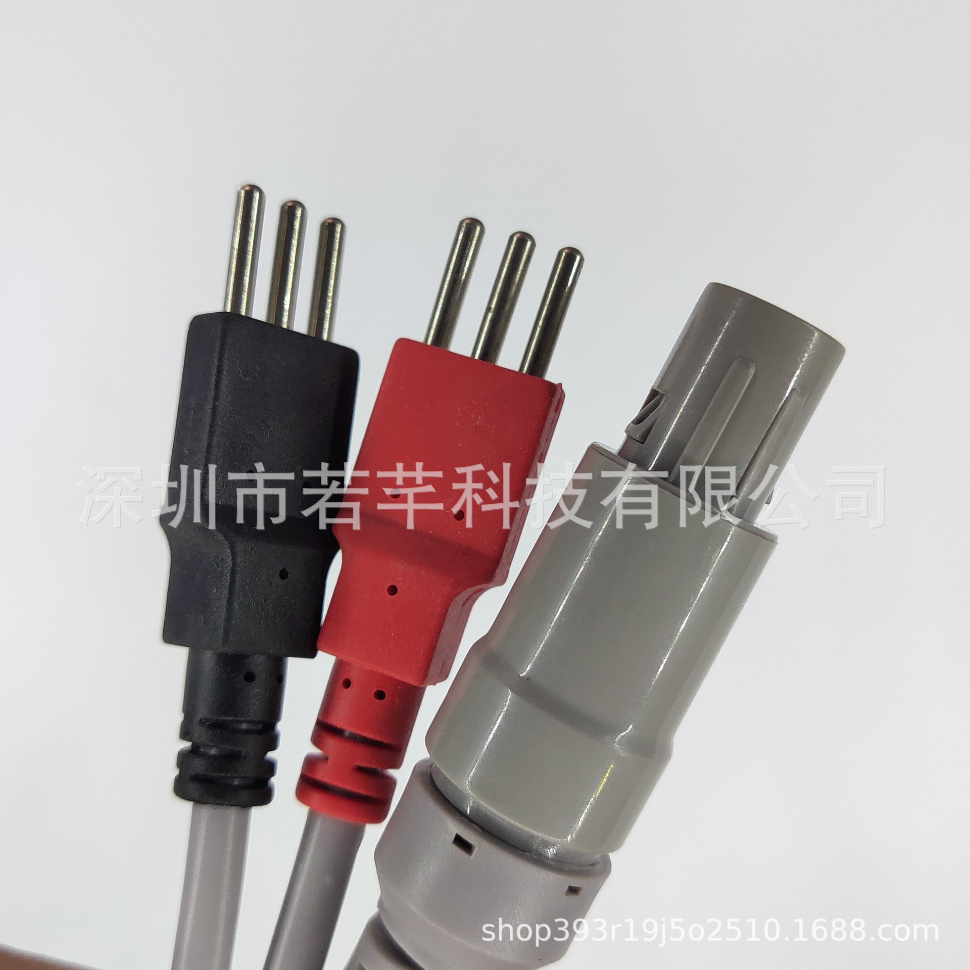 带屏蔽推拉自锁（LEMO)理疗电极线 中频理疗发热电极线 新款