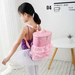 Dance Bag for Children, Dual Shoulder Dance Storage Backpack with Latin Ballet Bag Printing, for Girls, Princess Dancing Bag