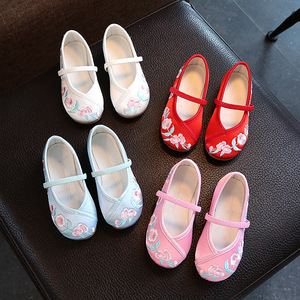 Hanfu Shoes for kids Beijing Children girls embroidered retro fairy princess cosplay Hanfu Clothing shoes